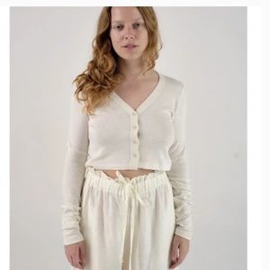 OZMA RAE CARDIGAN Silk Noil Natural